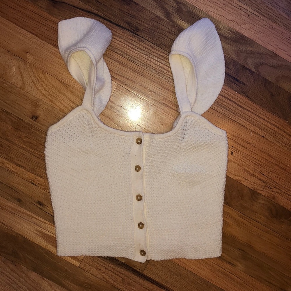 urban outfitters white sweater tank